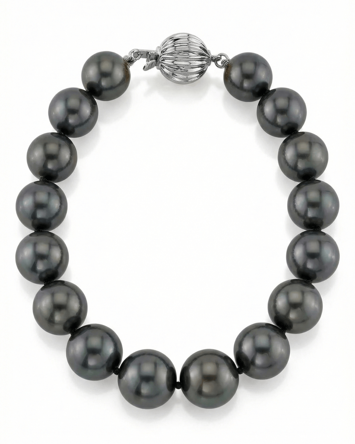 Black Tahitian Pearl Bracelet, 9.0-10.0mm - AAAA Quality