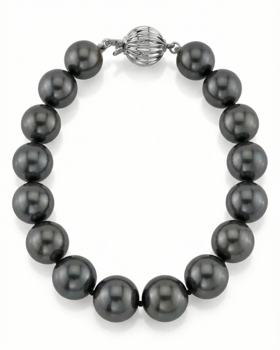 Black Tahitian Pearl Bracelet, 9.0-10.0mm - AAAA Quality