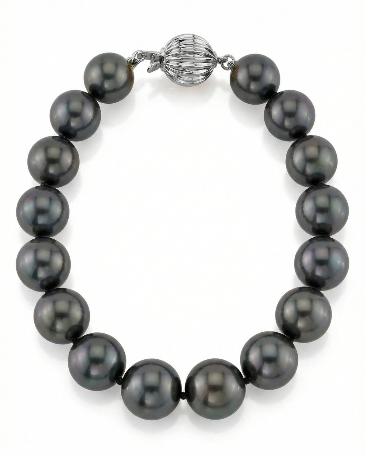 Black Tahitian Pearl Bracelet, 9.0-10.0mm - AAAA Quality