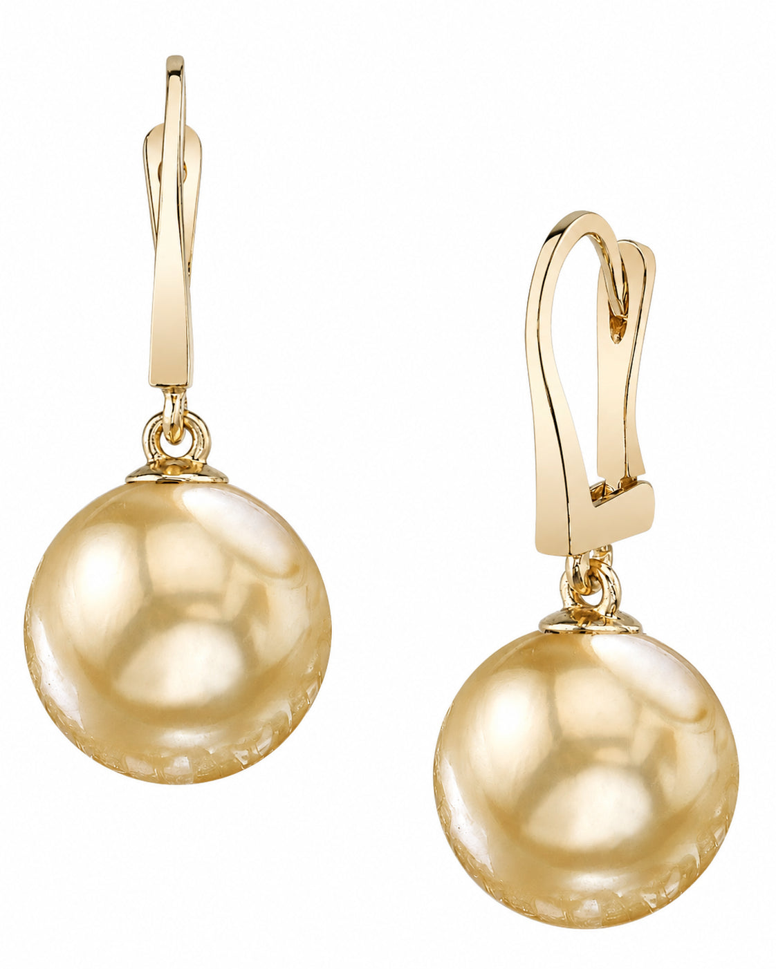 Golden South Sea Pearl Classic Dangle Earrings