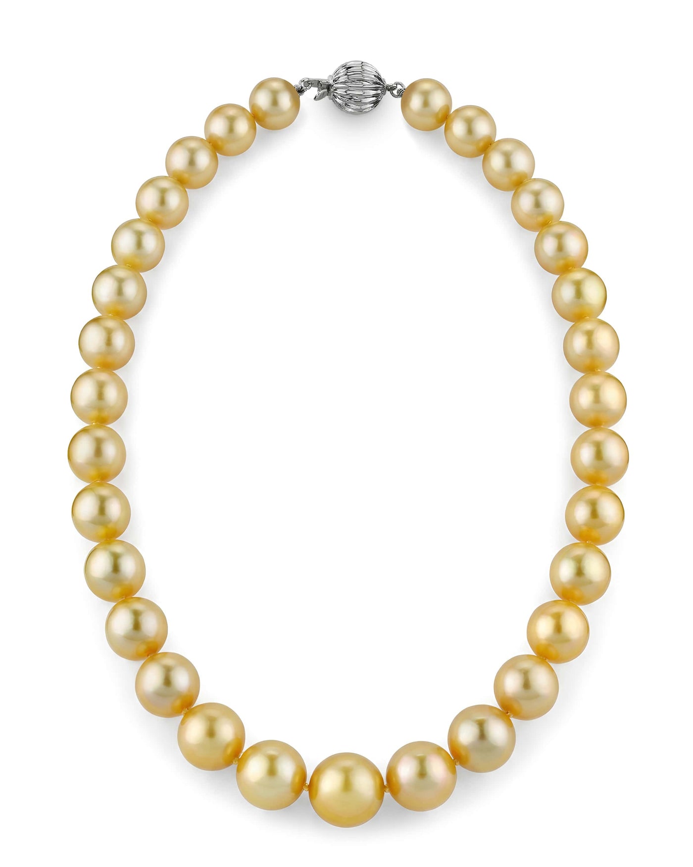 Golden Round South Sea Pearl Necklace, 10.0-12.0mm - AAA Quality