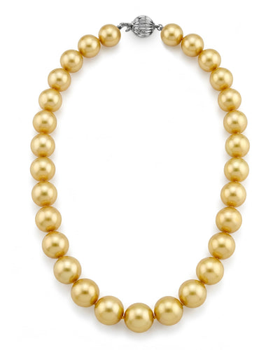 Golden South Sea Pearl Necklace, 12.0-14.0mm - AAA Quality
