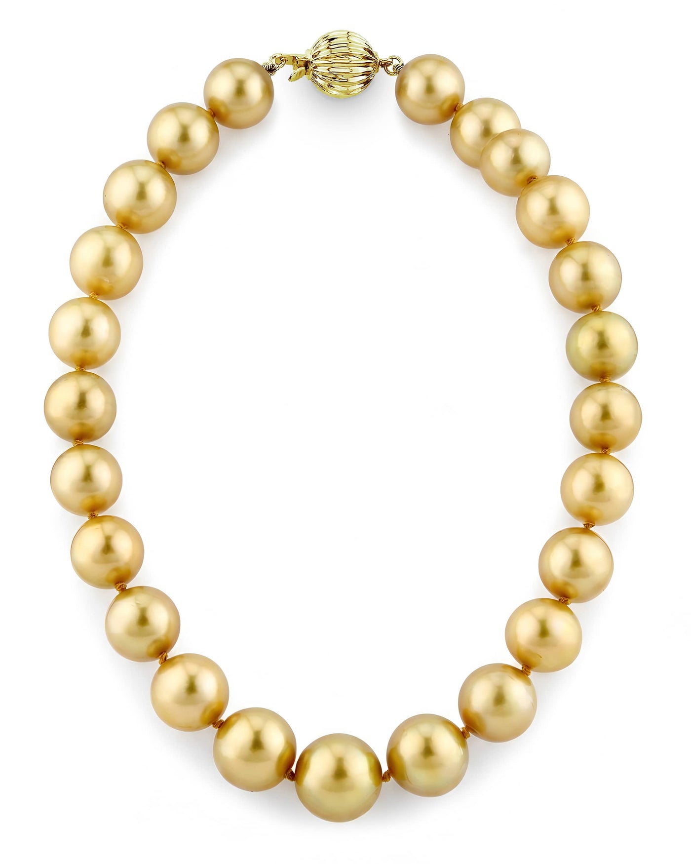 Golden South Sea Pearl Necklace, 12.0-15.0mm - AAA Quality