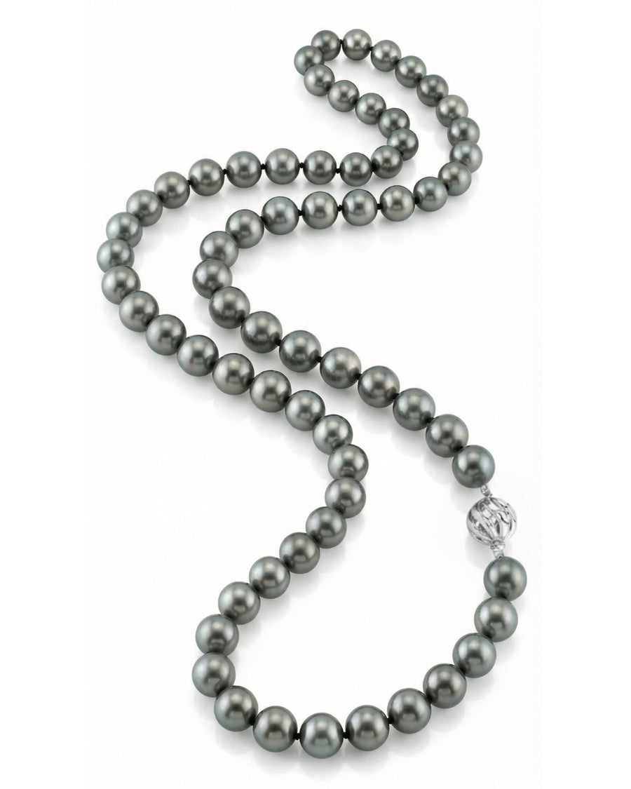 Green Tahitian Opera Length Pearl Necklace, 12.0-13.0mm - AAAA Quality
