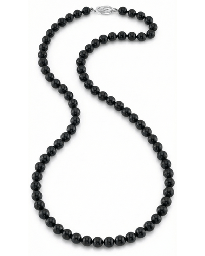 Japanese Akoya Black Pearl Necklace, 5.0-5.5mm - AAA Quality
