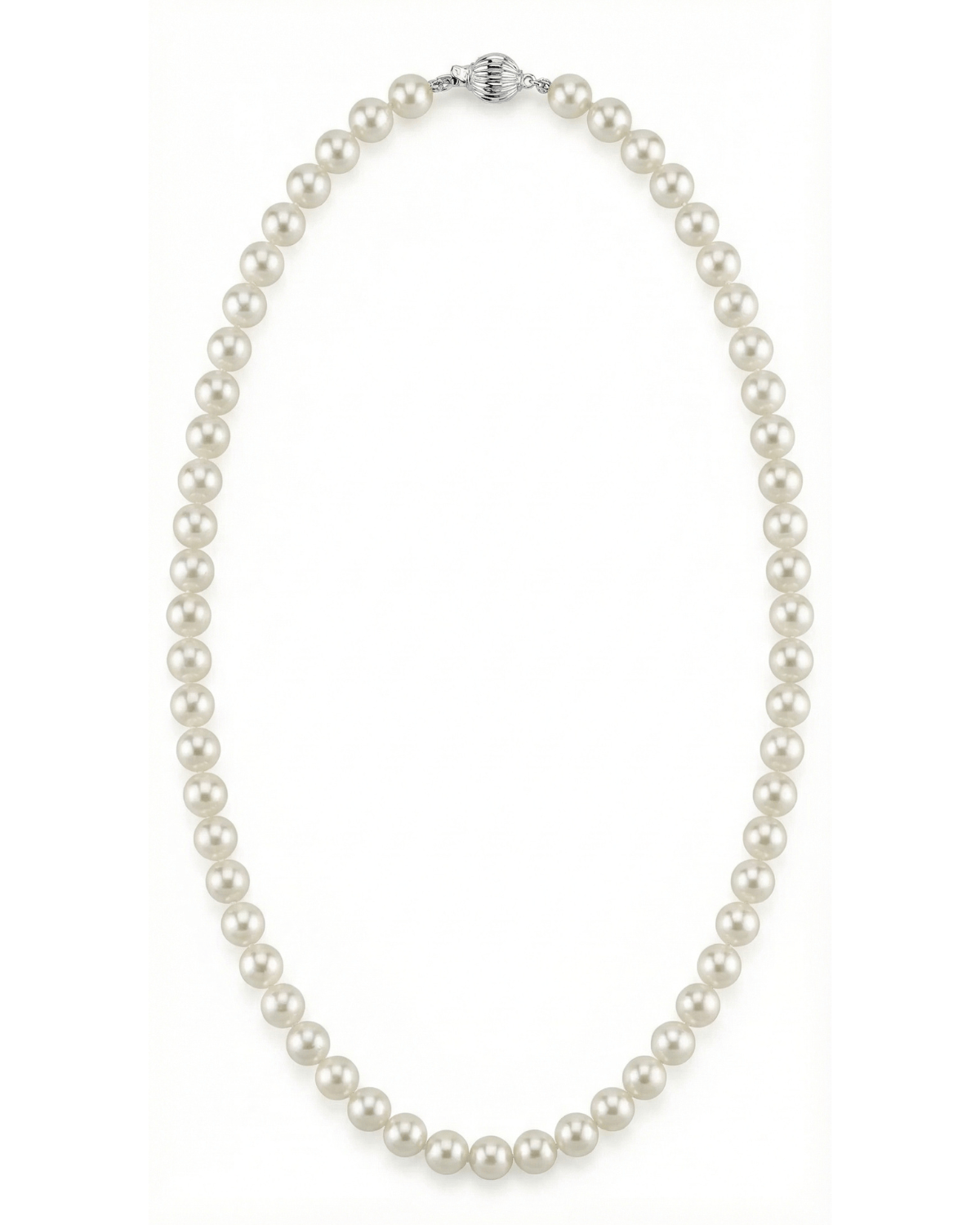 Japanese Akoya White Pearl Necklace, 6.5-7.0mm - AAA Quality