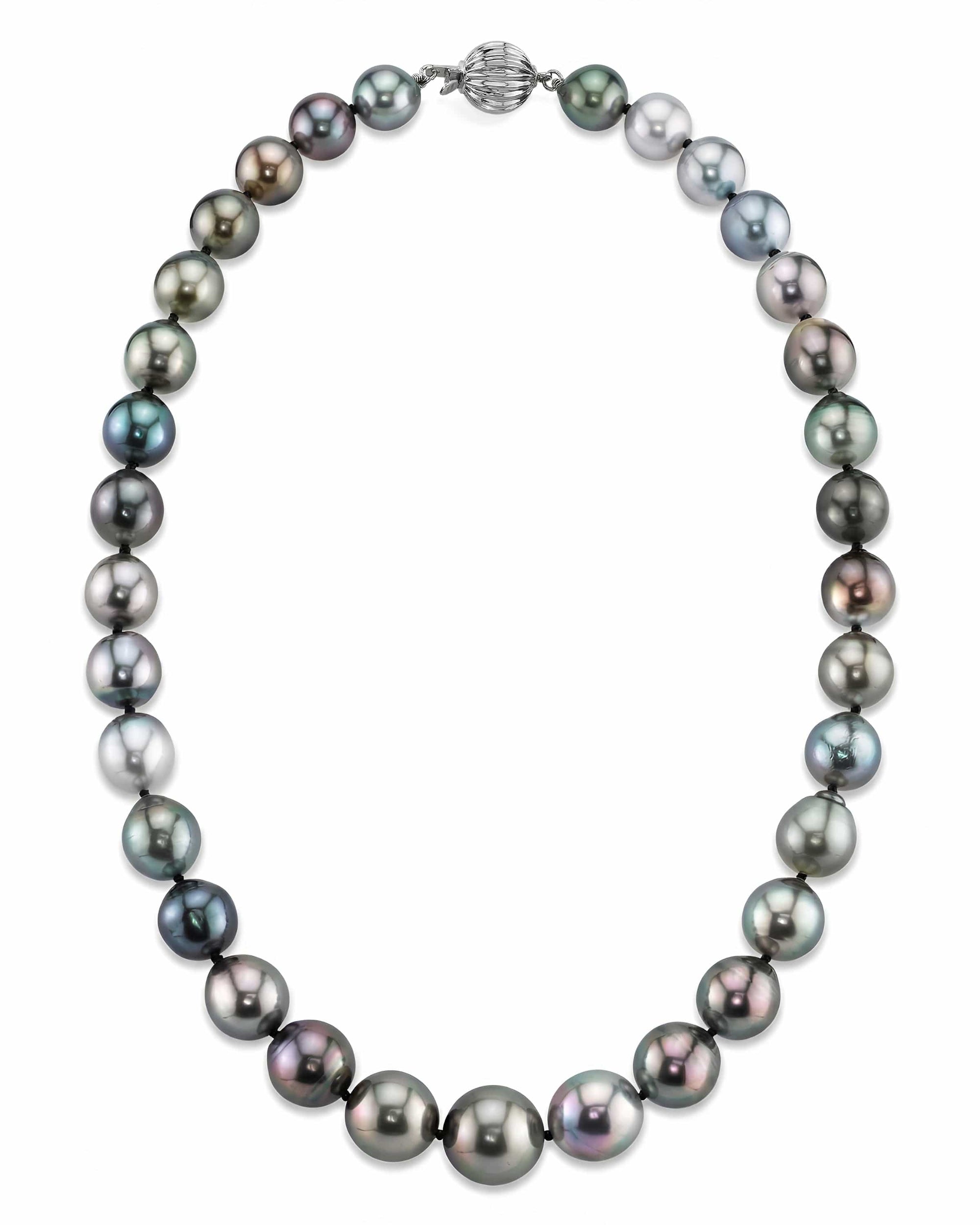 Multi-Color Tahitian Baroque Pearl Necklace, 8.0-10.0mm