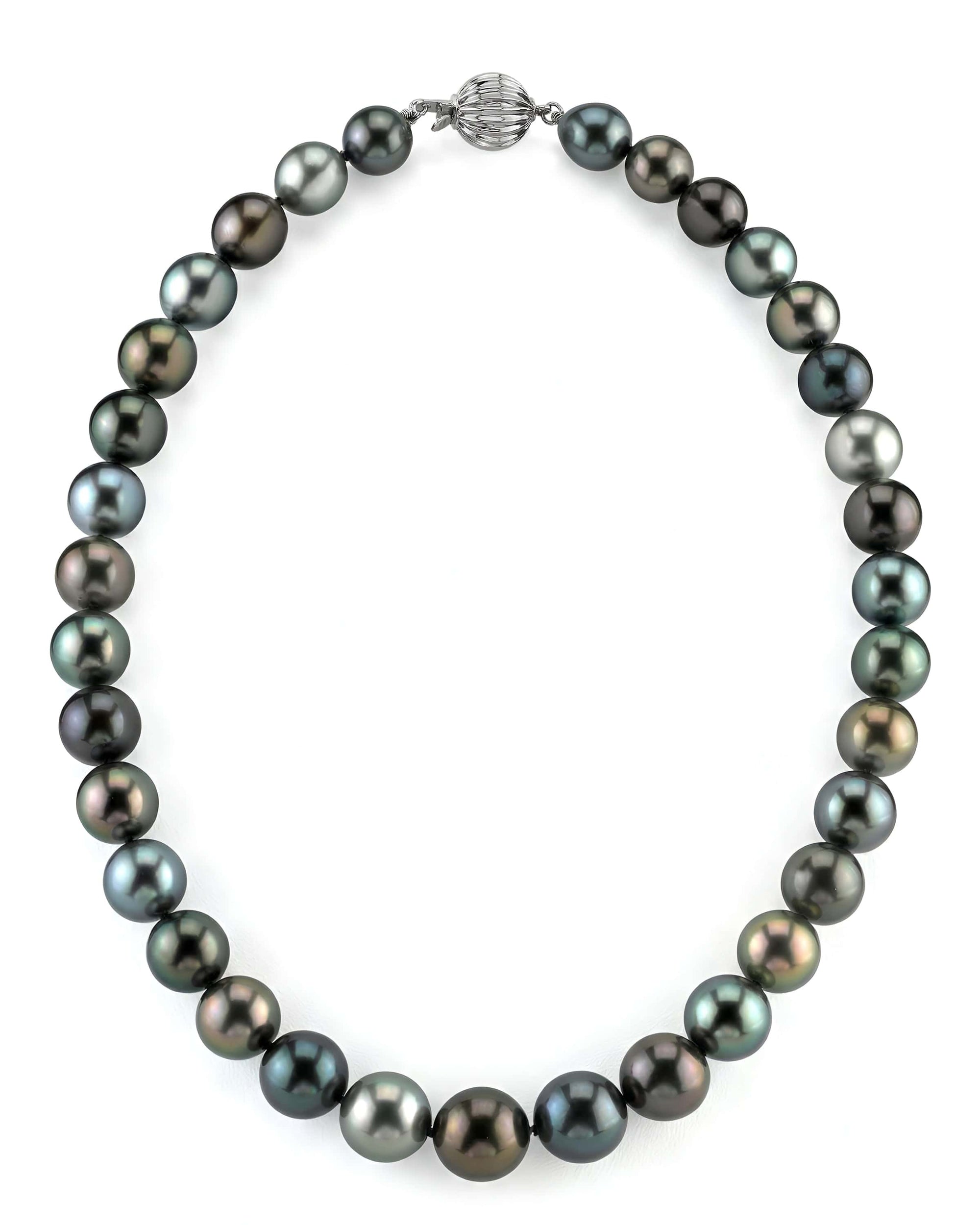 Multi-Color Tahitian Pearl Necklace, 11.0-13.0mm - AAAA Quality