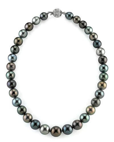 Multi-Color Tahitian Pearl Necklace, 11.0-13.0mm - AAAA Quality