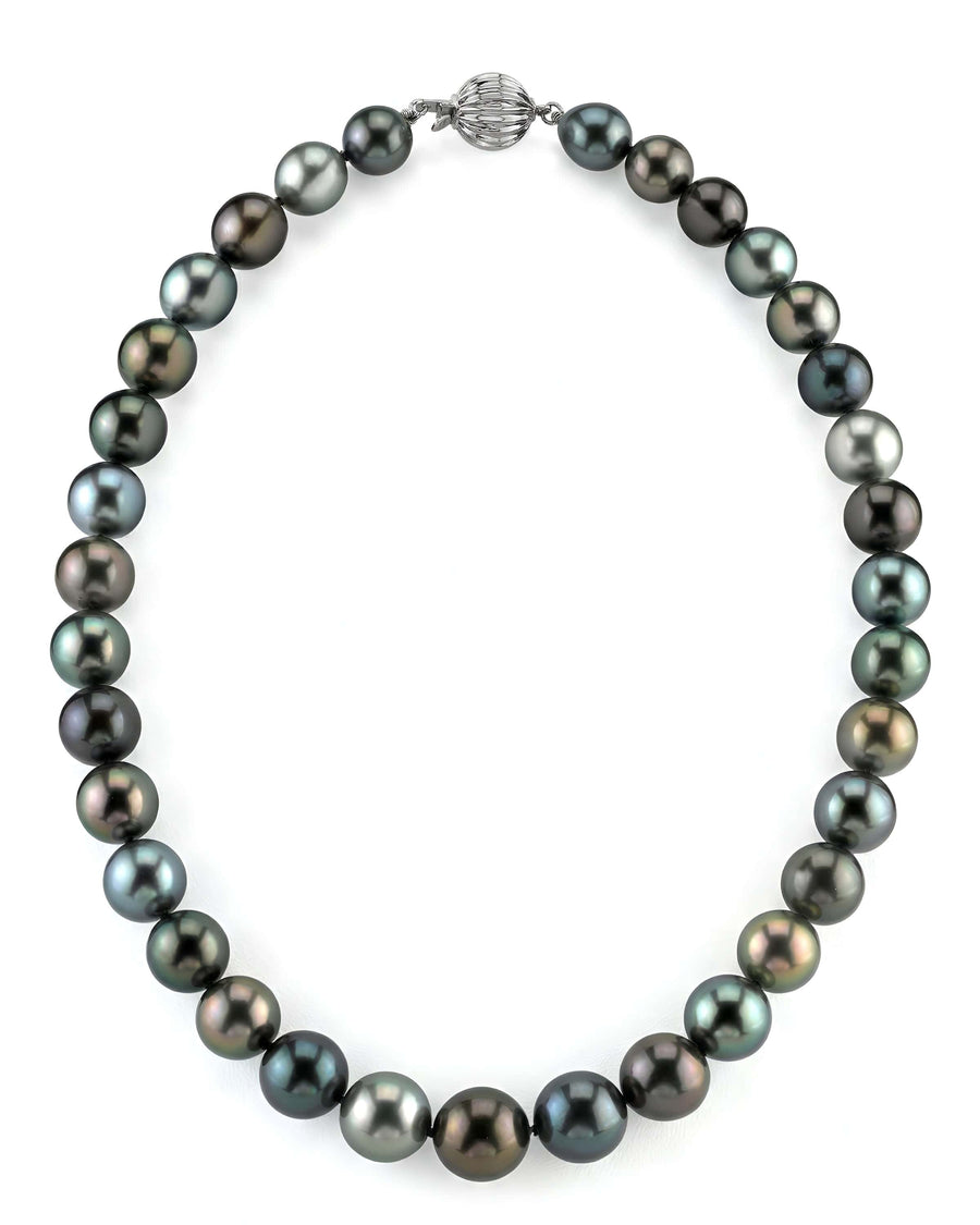 Multi-Color Tahitian Pearl Necklace, 11.0-13.0mm - AAAA Quality