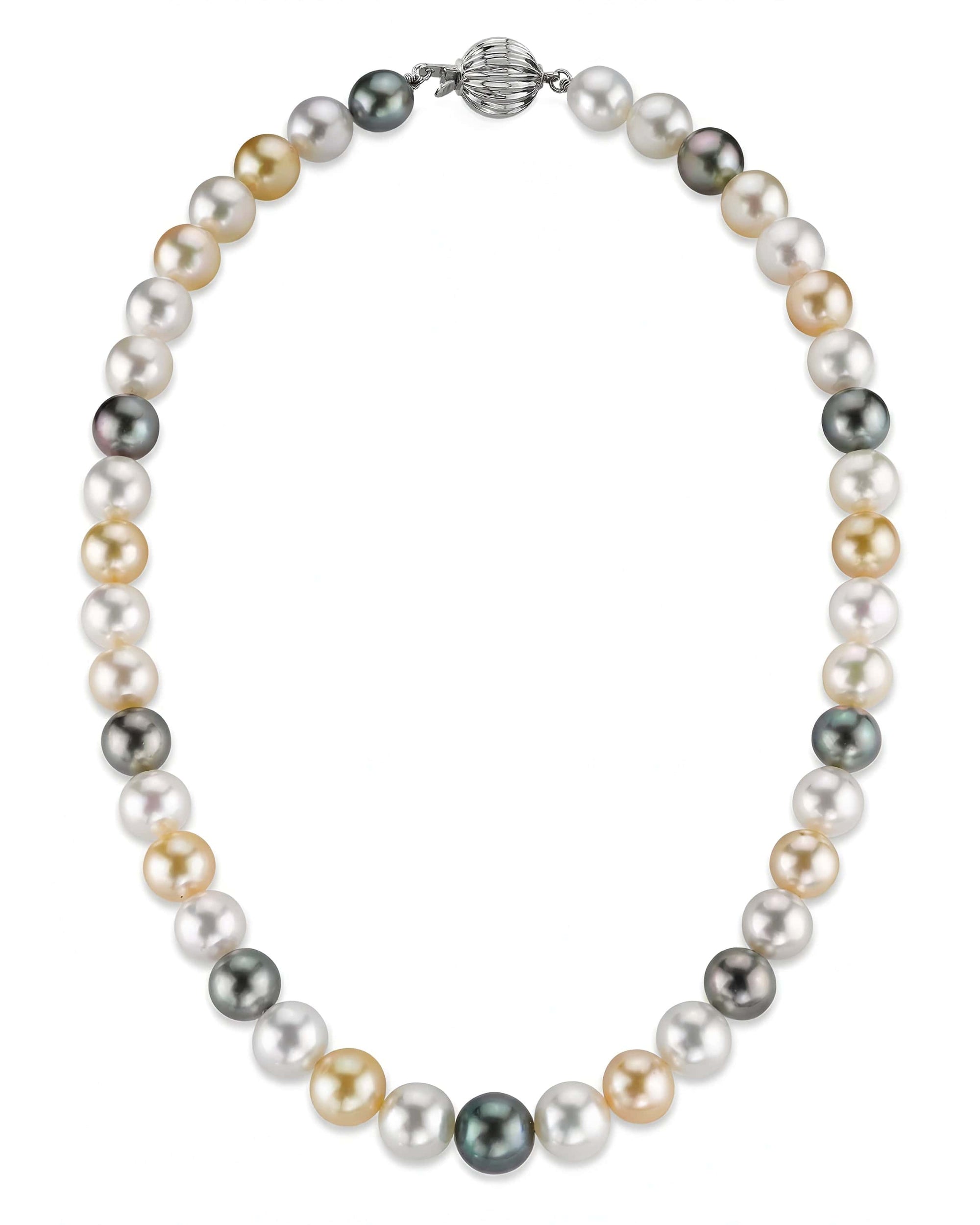 Multi-Color Tahitian & South Sea Pearl Necklace, 8.0-10.0mm - AAAA Quality