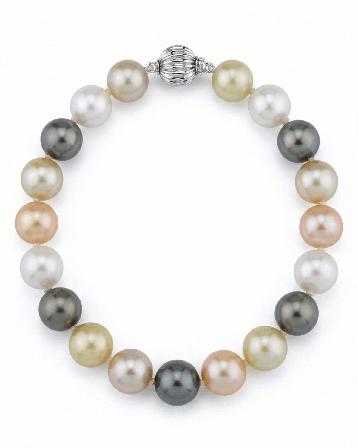 Multi-Color Tahitian, South Sea and Freshwater Bracelet, 10.0-11.0mm - AAA Quality