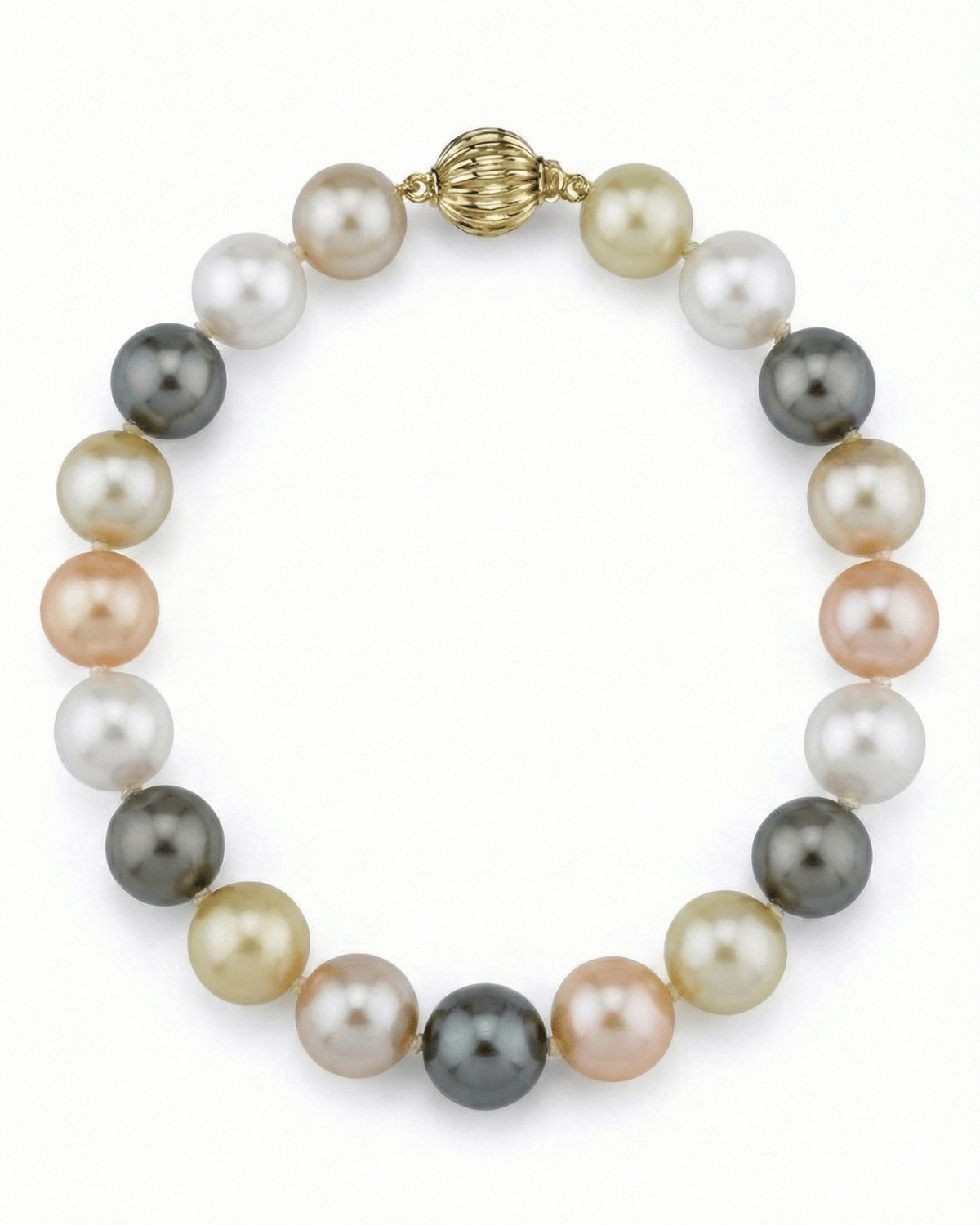 Multi-Color Tahitian, South Sea and Freshwater Bracelet, 10.0-11.0mm - AAA Quality