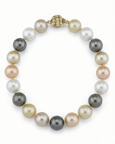 Multi-Color Tahitian, South Sea and Freshwater Bracelet, 10.0-11.0mm - AAA Quality