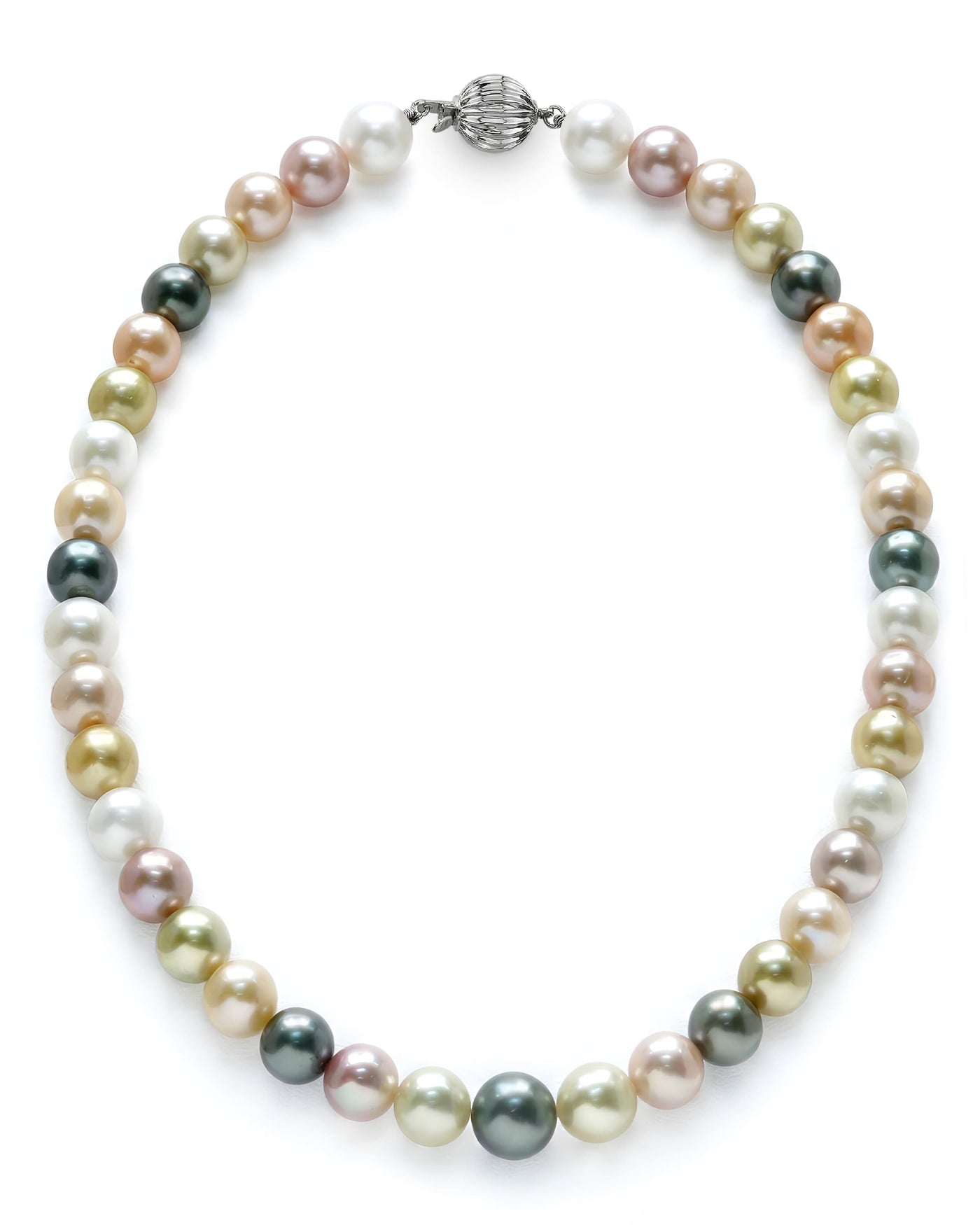 Multicolor South Sea & Pastel Freshwater Pearl Necklace, 8.0-10.0mm - AAA Quality