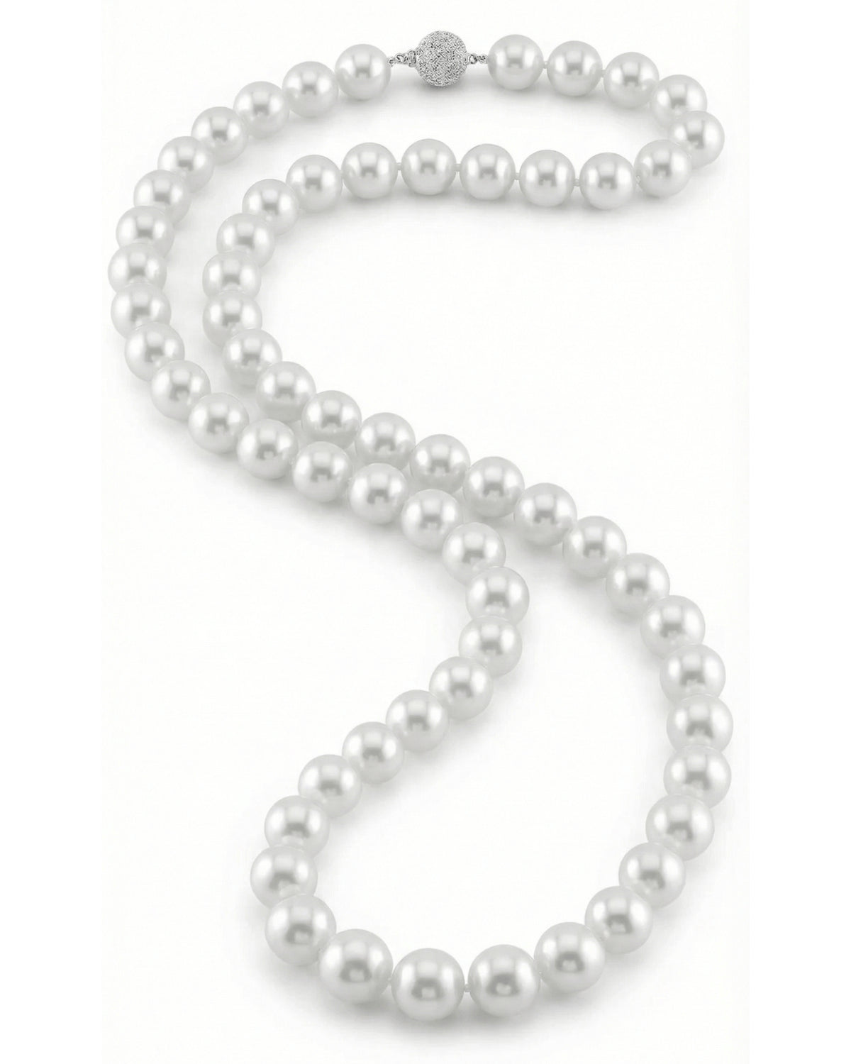 White South Sea Opera Length Pearl Necklace, 12.0-14.0mm - AAAA Quality
