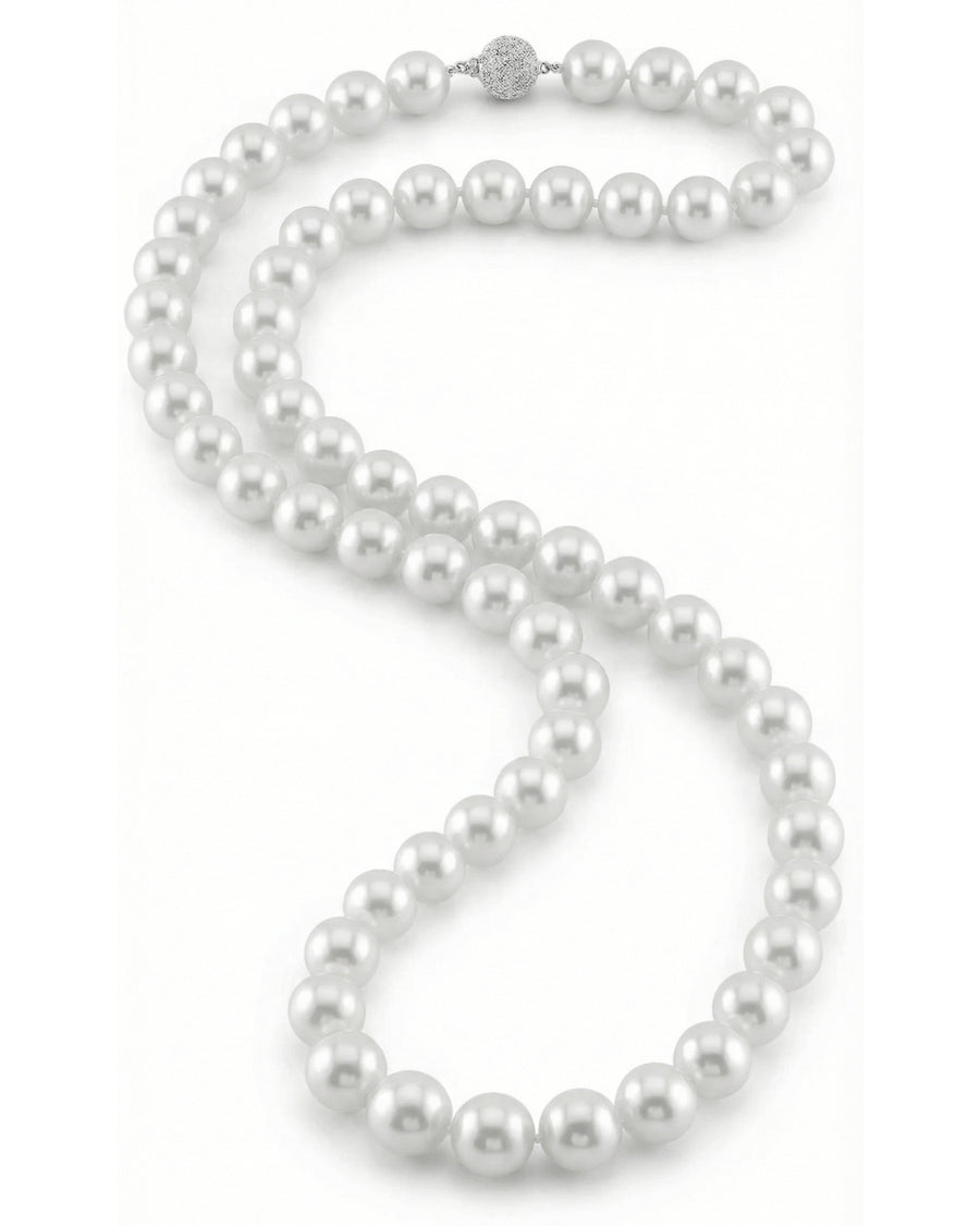 White South Sea Opera Length Pearl Necklace, 12.0-14.0mm - AAAA Quality
