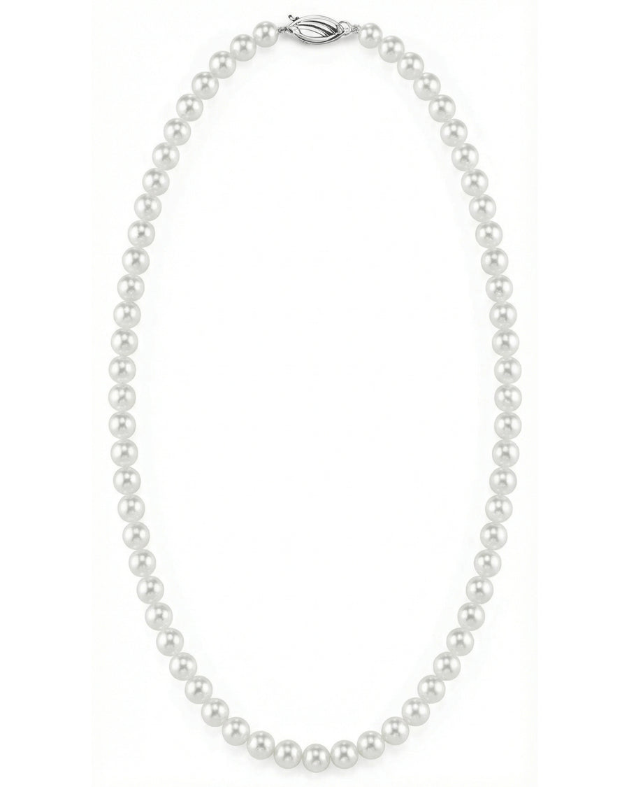 White Japanese Akoya Graduated Pearl Necklace, 6.0-9.0mm