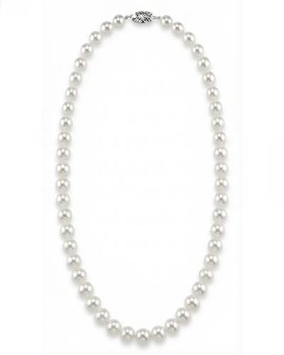 White Japanese Akoya Graduated Pearl Necklace, 8.0-10.0mm - AAA Quality