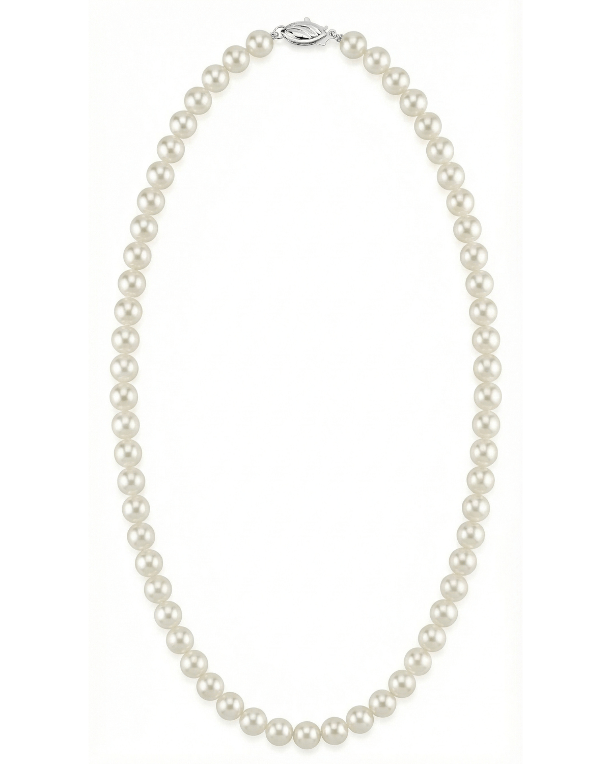 White Japanese Akoya Pearl Necklace, 5.5-6.0mm - AAA Quality