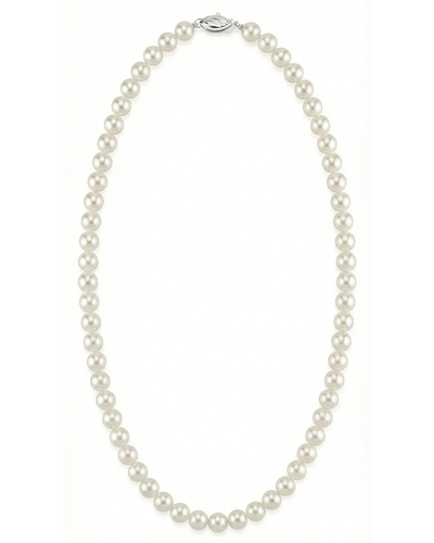 White Japanese Akoya Pearl Necklace, 5.5-6.0mm - AAA Quality