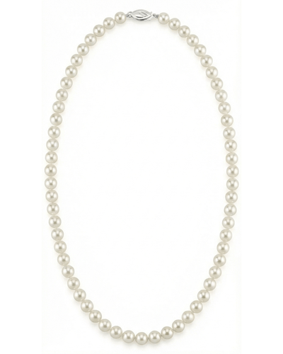 White Japanese Akoya Pearl Necklace, 5.5-6.0mm - AA+ Quality