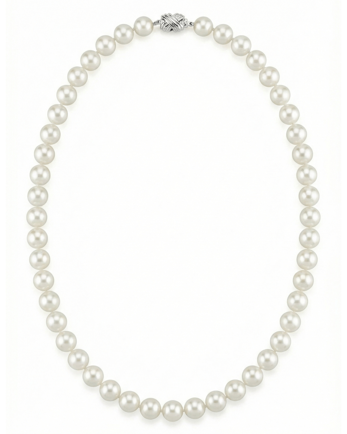 White Japanese Akoya Pearl Necklace, 8.0-8.5mm - AA+ Quality