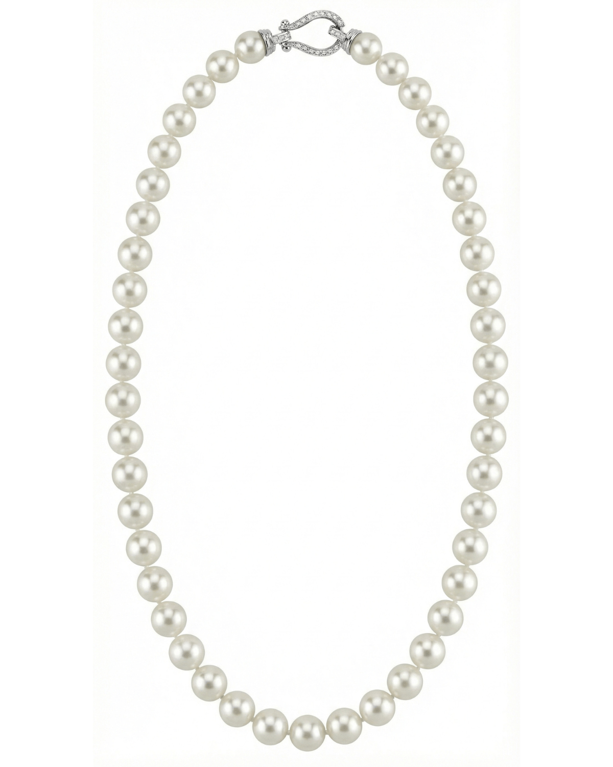 White Japanese Akoya Pearl Necklace, 8.5-9.0mm - AA+ Quality