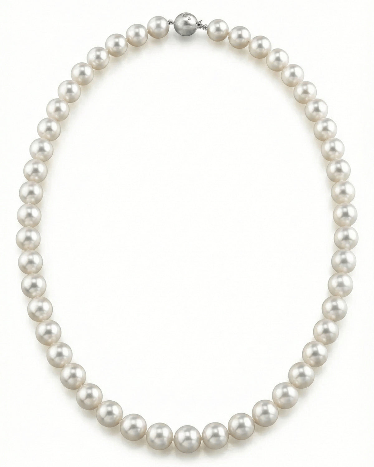 White Japanese Akoya Pearl Necklace, 9.5-10.0mm - AA+ Quality