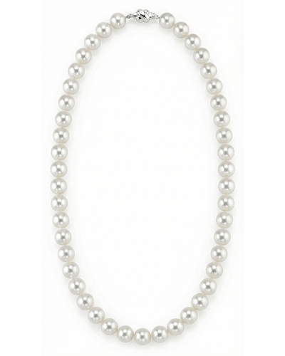 White Japanese Akoya Pearl Necklace, 9.5-10mm - AAA Quality