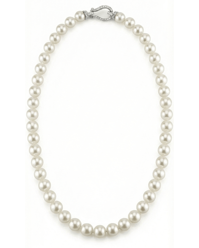 White Japanese Akoya Pearl Necklace, 8.5-9.0mm - AAA Quality