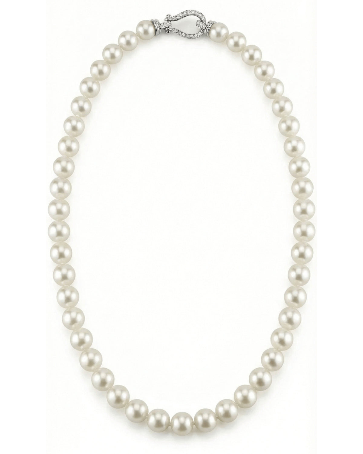 White Japanese Akoya Pearl Necklace, 8.5-9.0mm - AAA Quality
