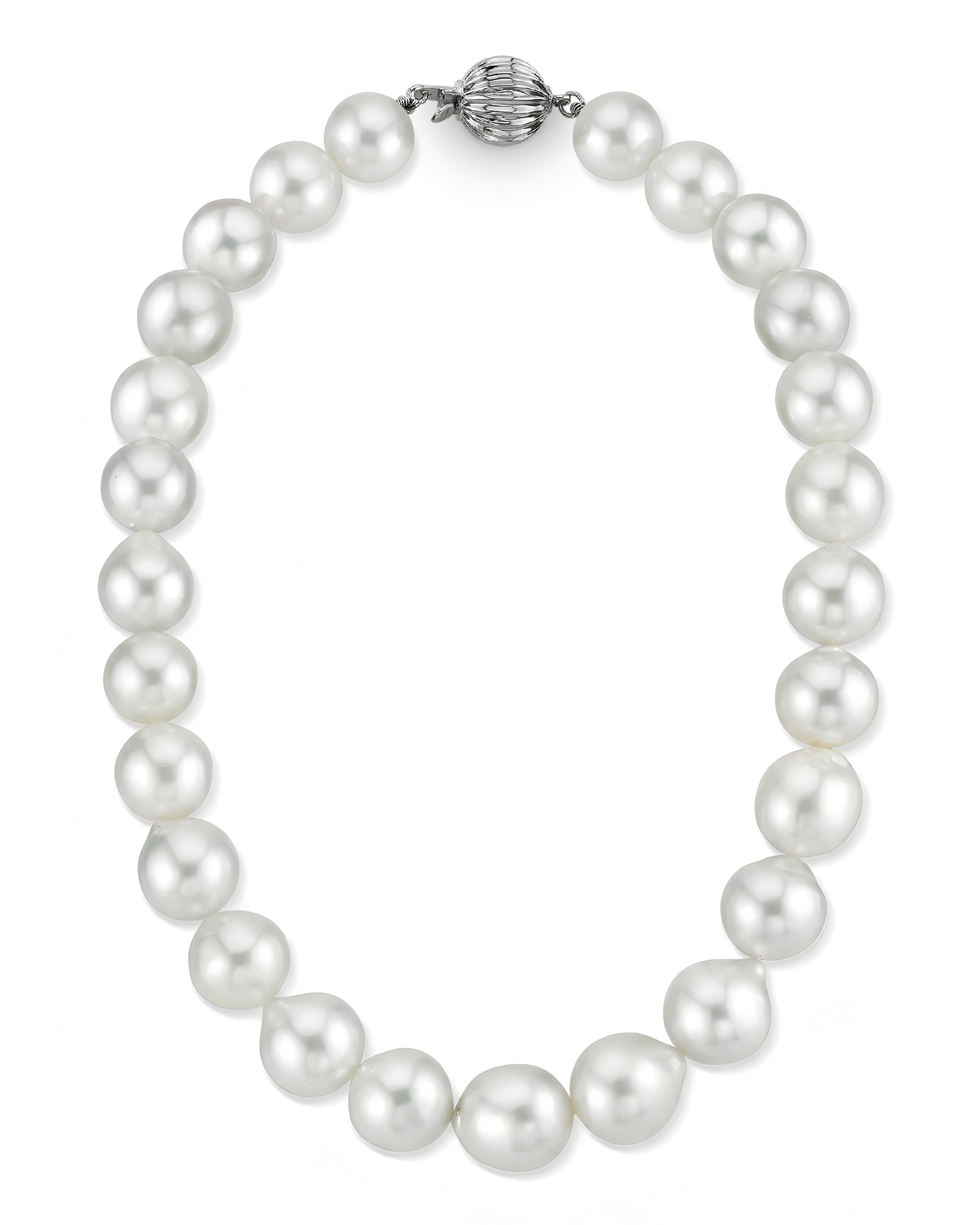 White South Sea Baroque Pearl Necklace, 13.0-15.0mm