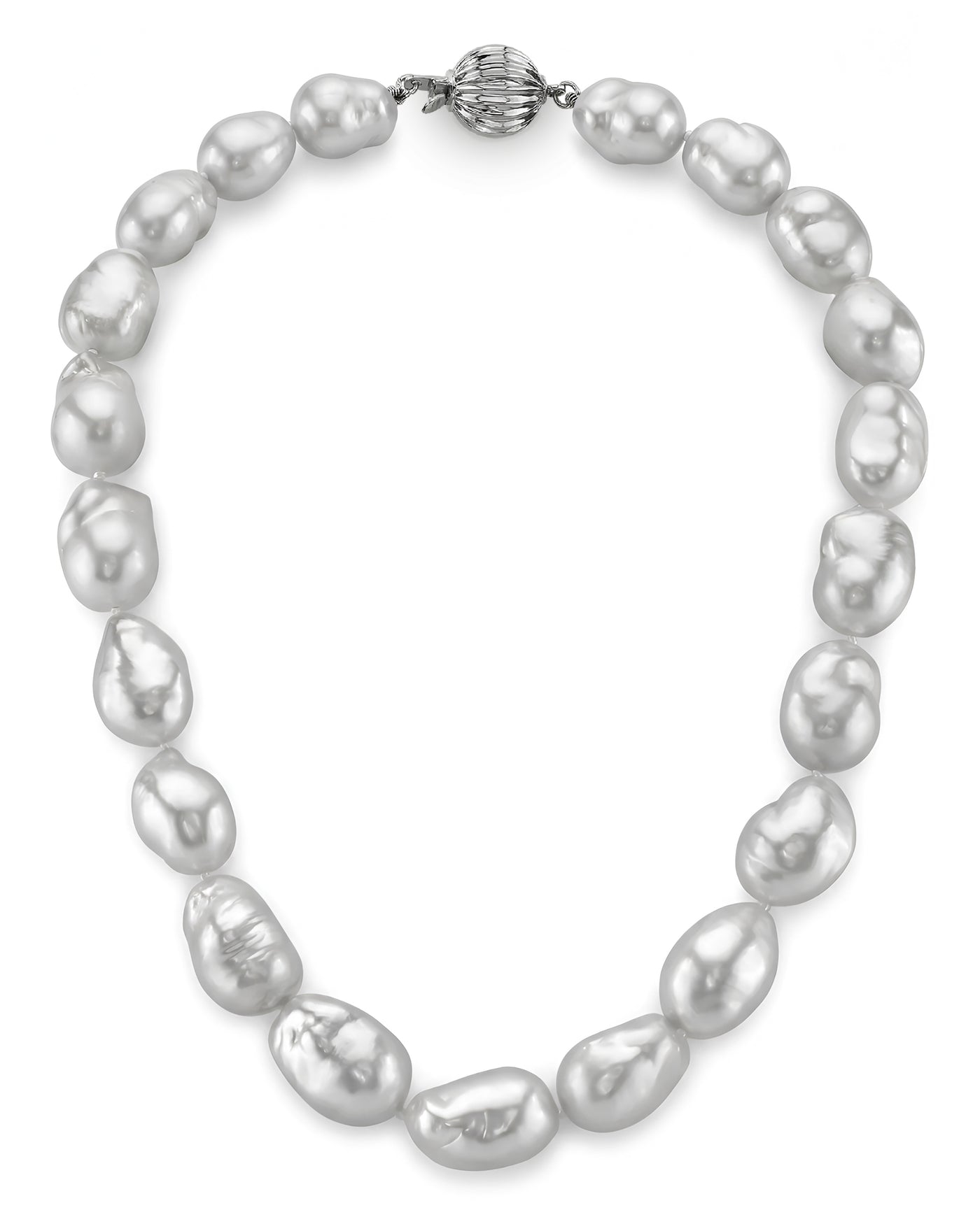 White South Sea Baroque Pearl Necklace, 14.0-15.0mm