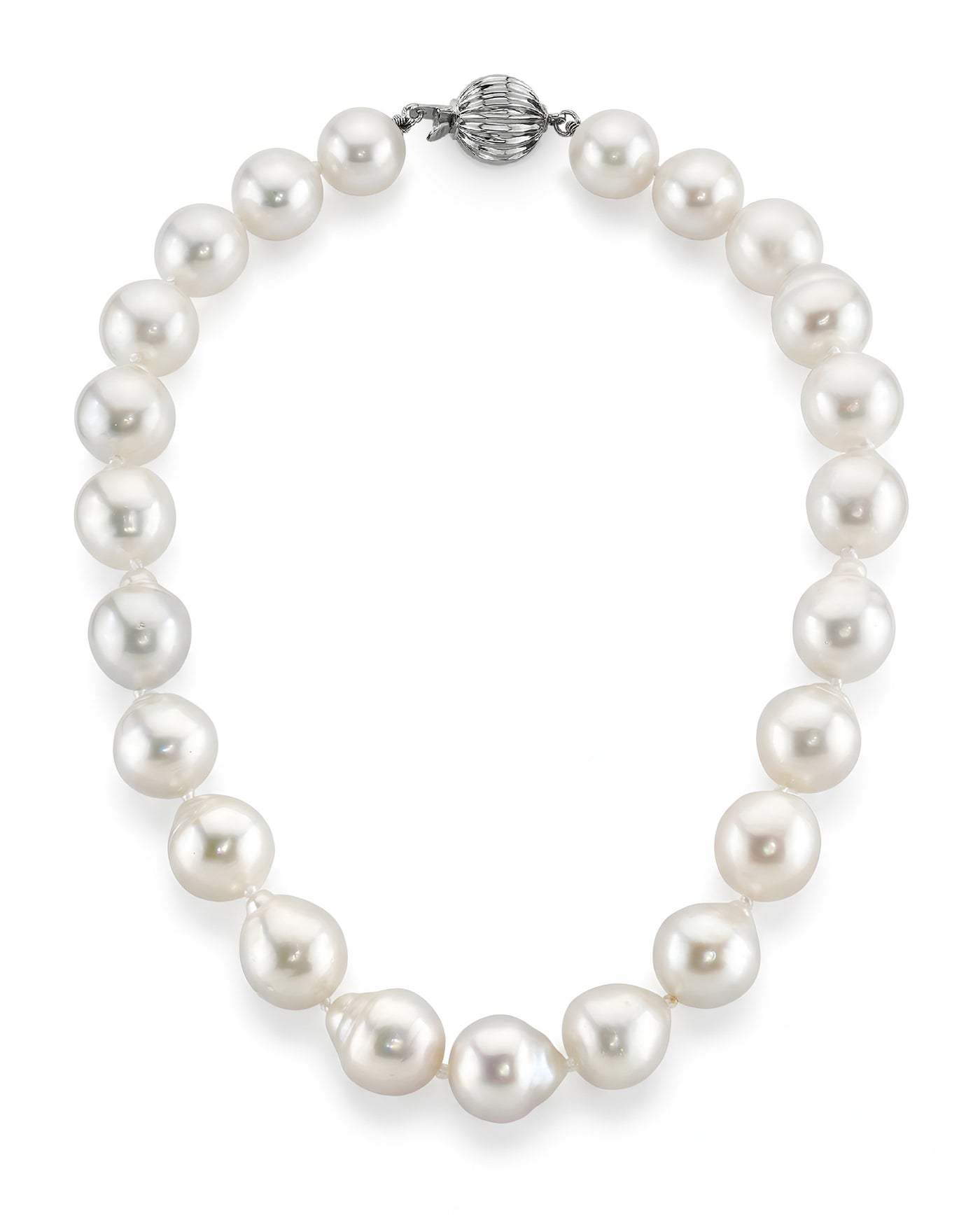 White South Sea Baroque Pearl Necklace, 15.0-16.0mm