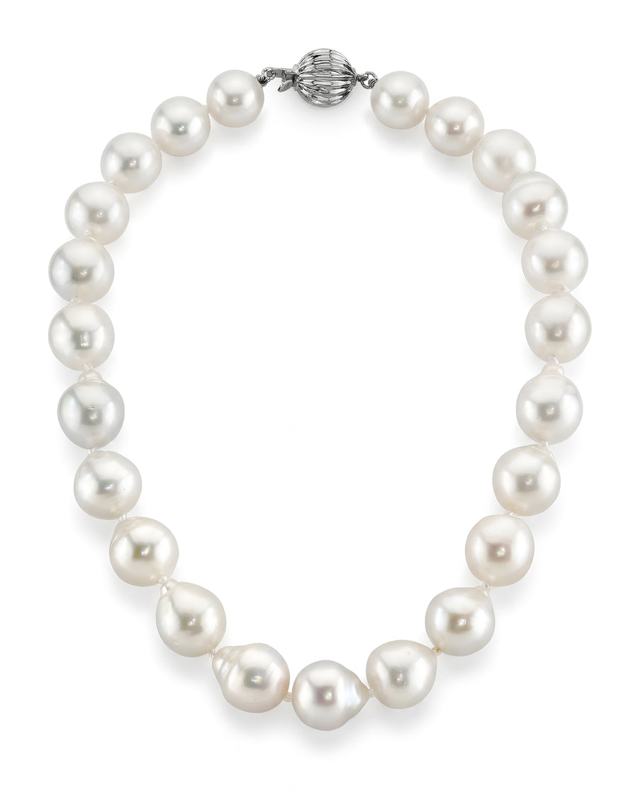 White South Sea Baroque Pearl Necklace, 15.0-16.0mm