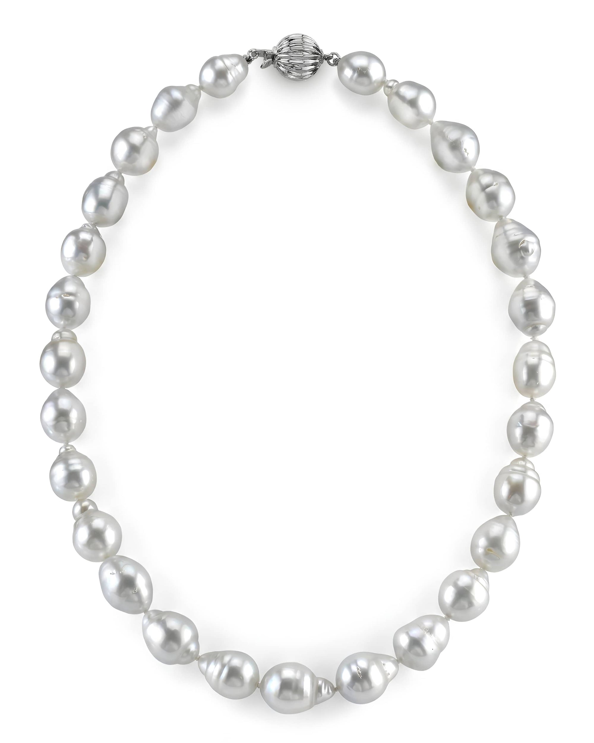 White South Sea Baroque Pearl Necklace, 9.0-11.0mm