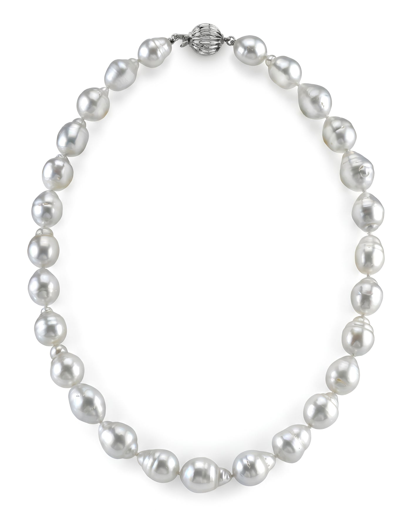 White South Sea Baroque Pearl Necklace, 9.0-11.0mm