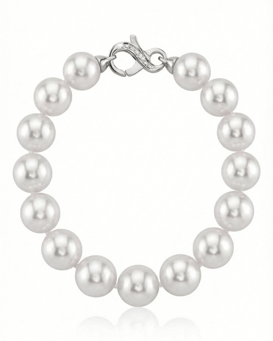White South Sea Pearl Bracelet, 10.0-11.0mm - AAAA Quality