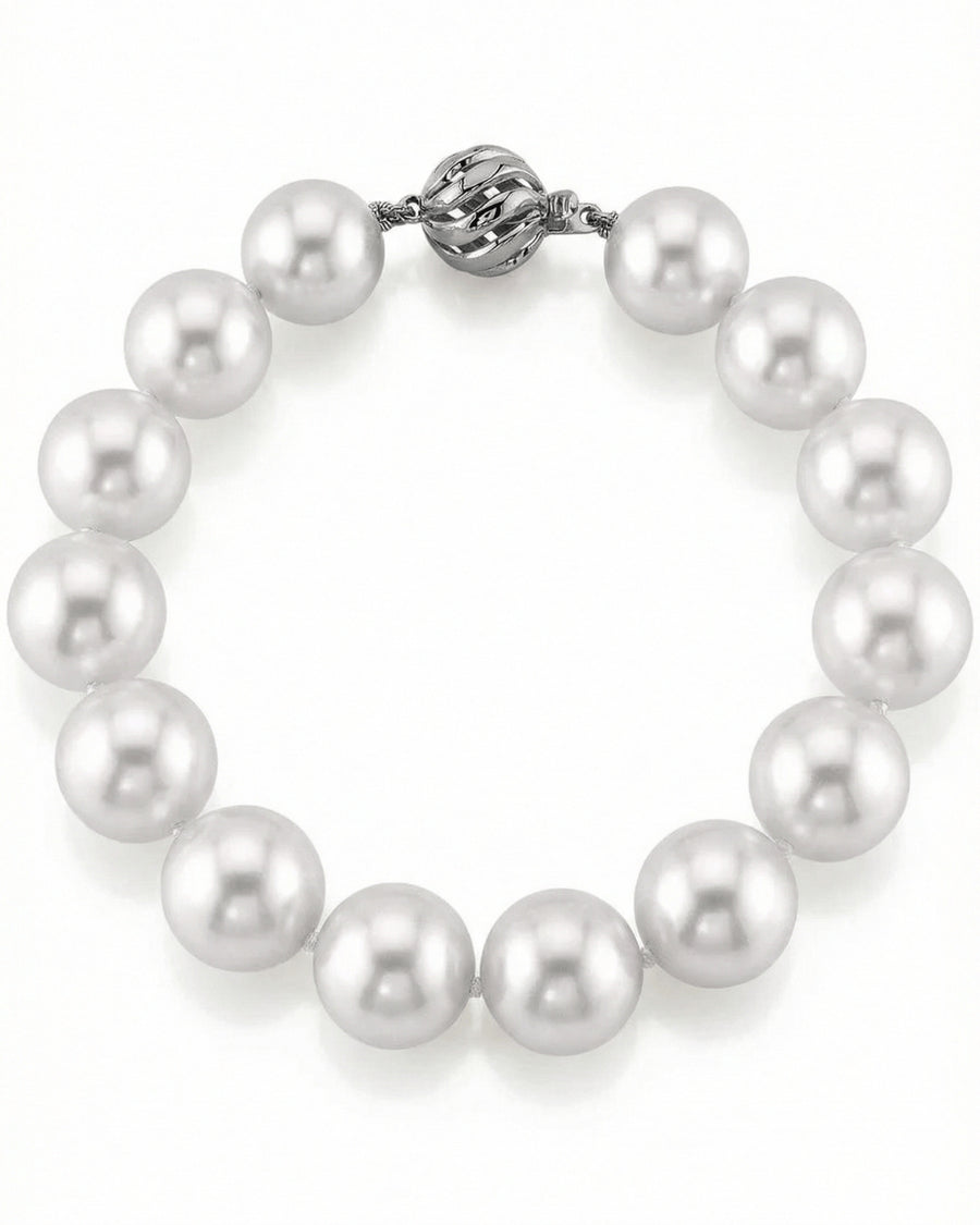 White South Sea Pearl Bracelet, 11.0-12.0mm - AAAA Quality
