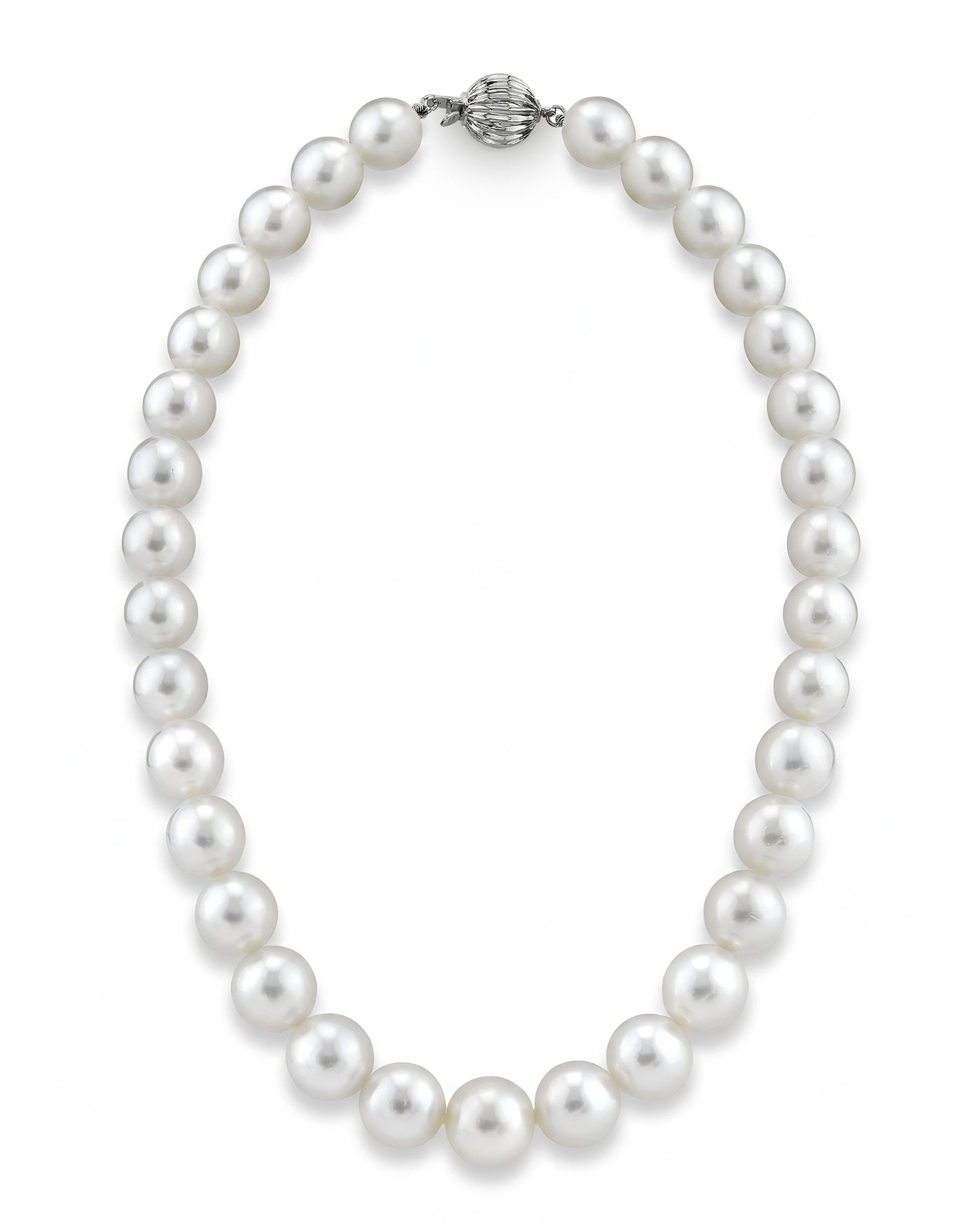 White South Sea Round Pearl Necklace, 10.0-11.9mm - AAA Quality