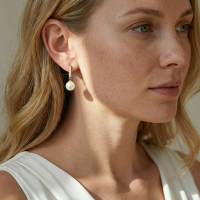 Akoya Pearl Dangling Diamond Earrings- Choose Your Pearl Color