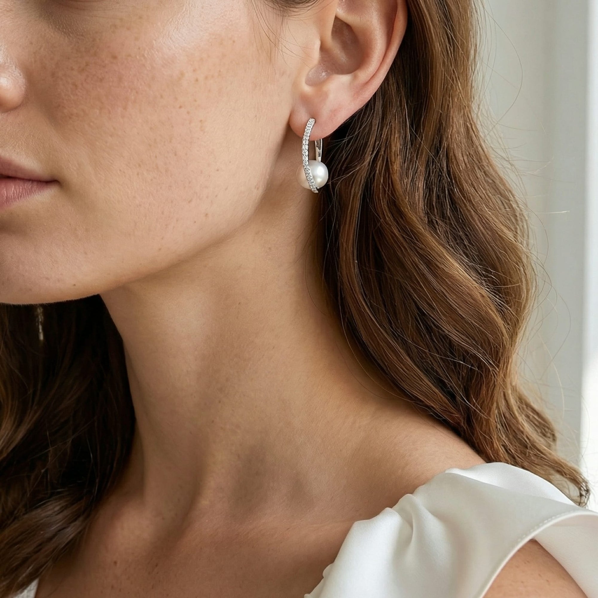 Akoya Pearl & Diamond Eliza Drop Earrings