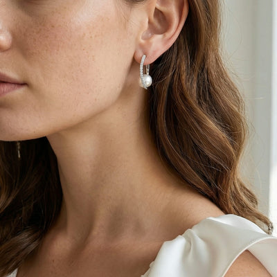 Akoya Pearl & Diamond Eliza Drop Earrings