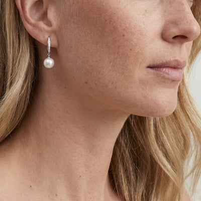 Akoya Pearl & Diamond Kim Earrings