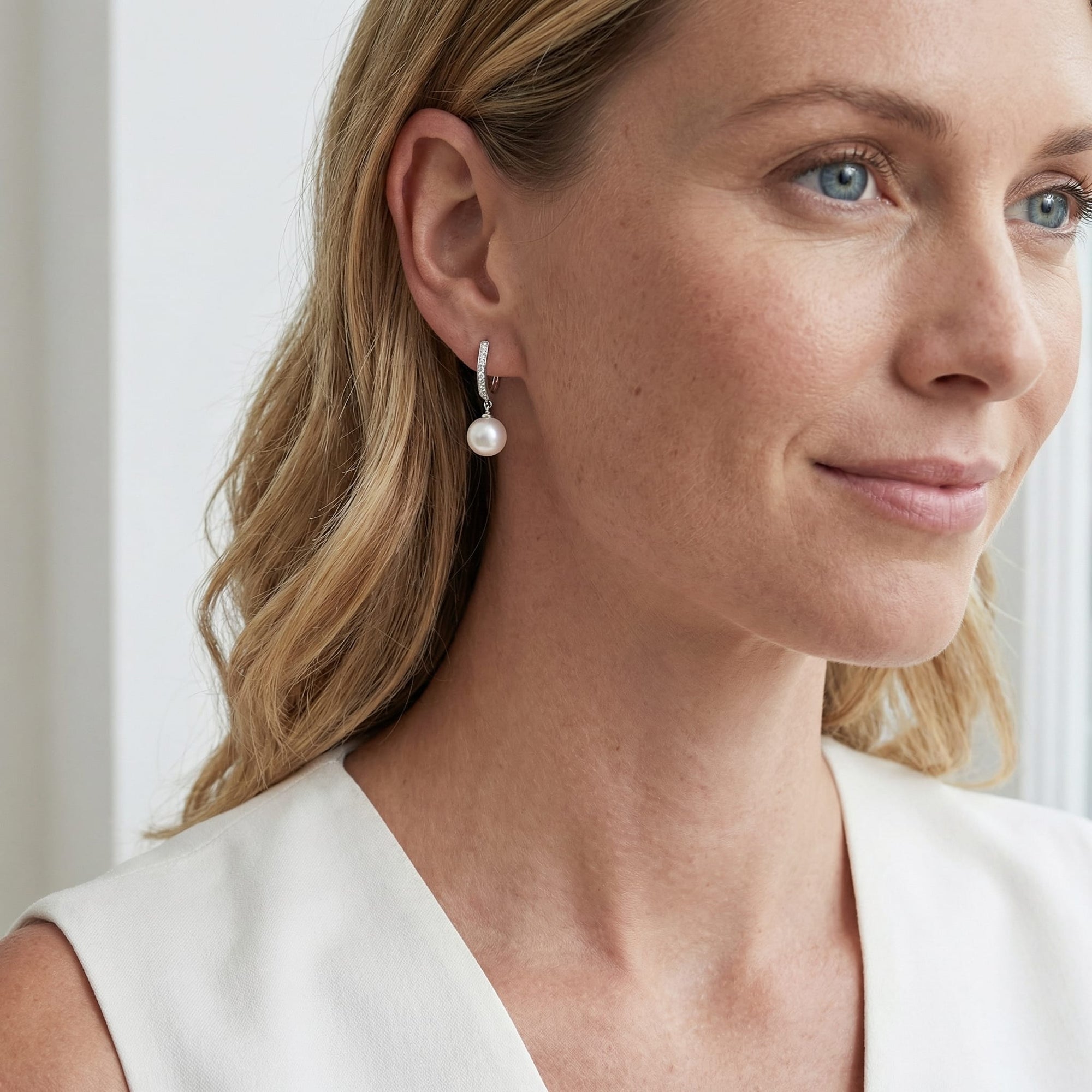 Akoya Pearl & Diamond Kim Earrings