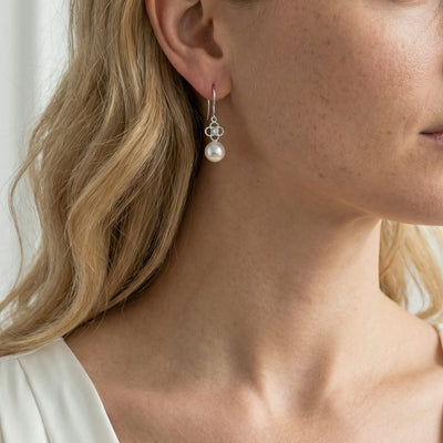 Akoya Pearl & Diamond Lacy Earrings