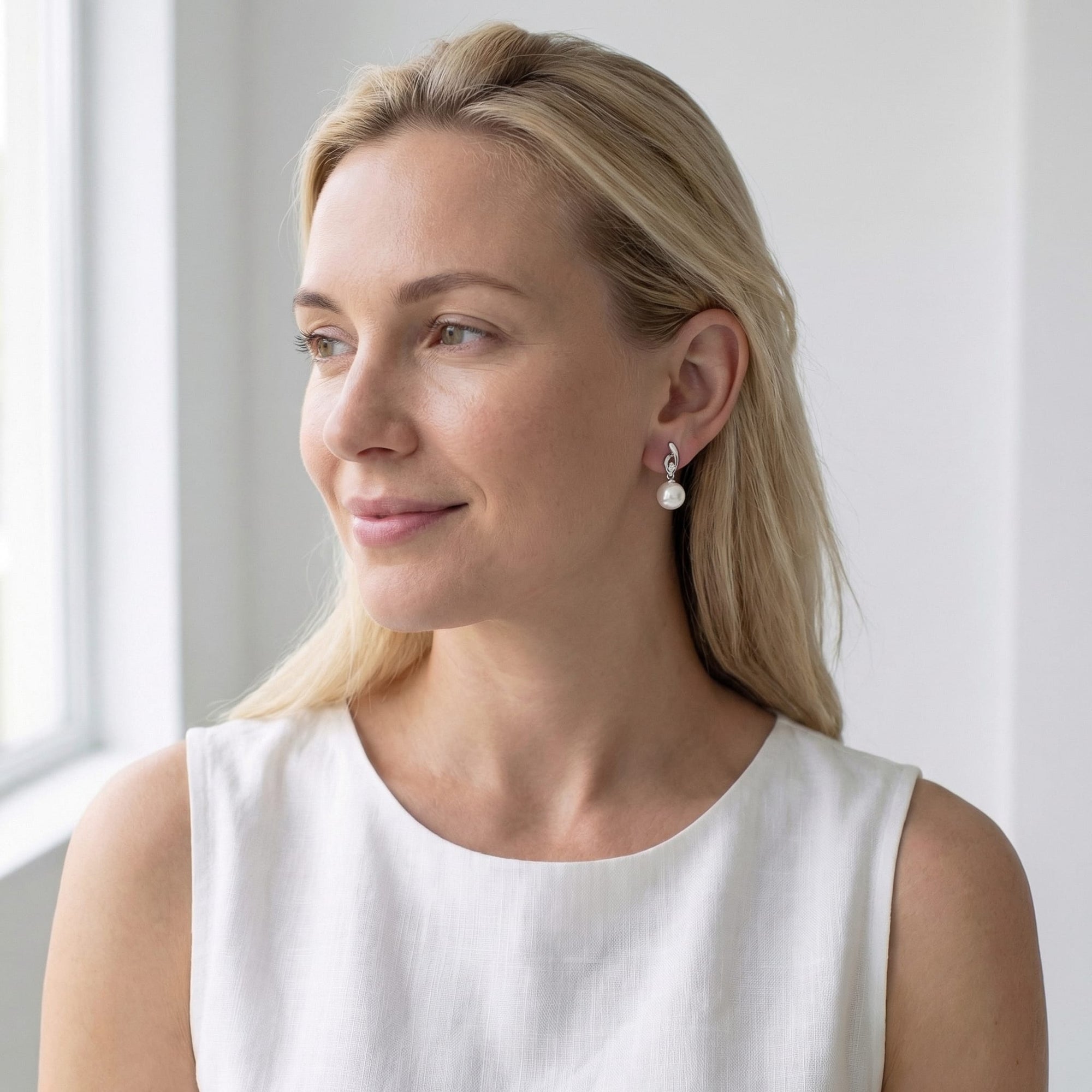 Akoya Pearl & Diamond Lois Earrings