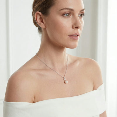 Akoya Pearl & Diamond Symphony Pendant- Choose Your Pearl Color