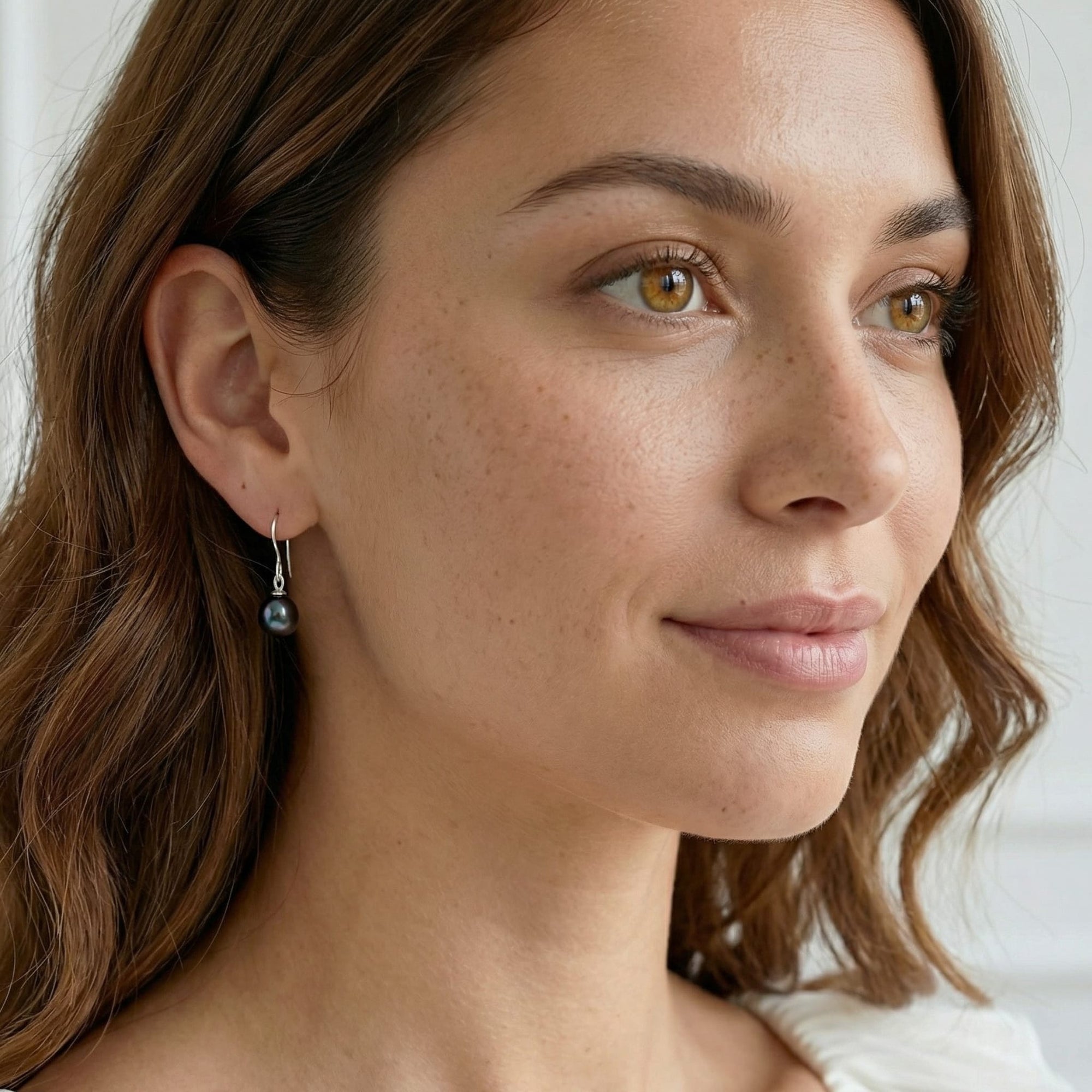 Black Akoya Pearl Linda Earrings